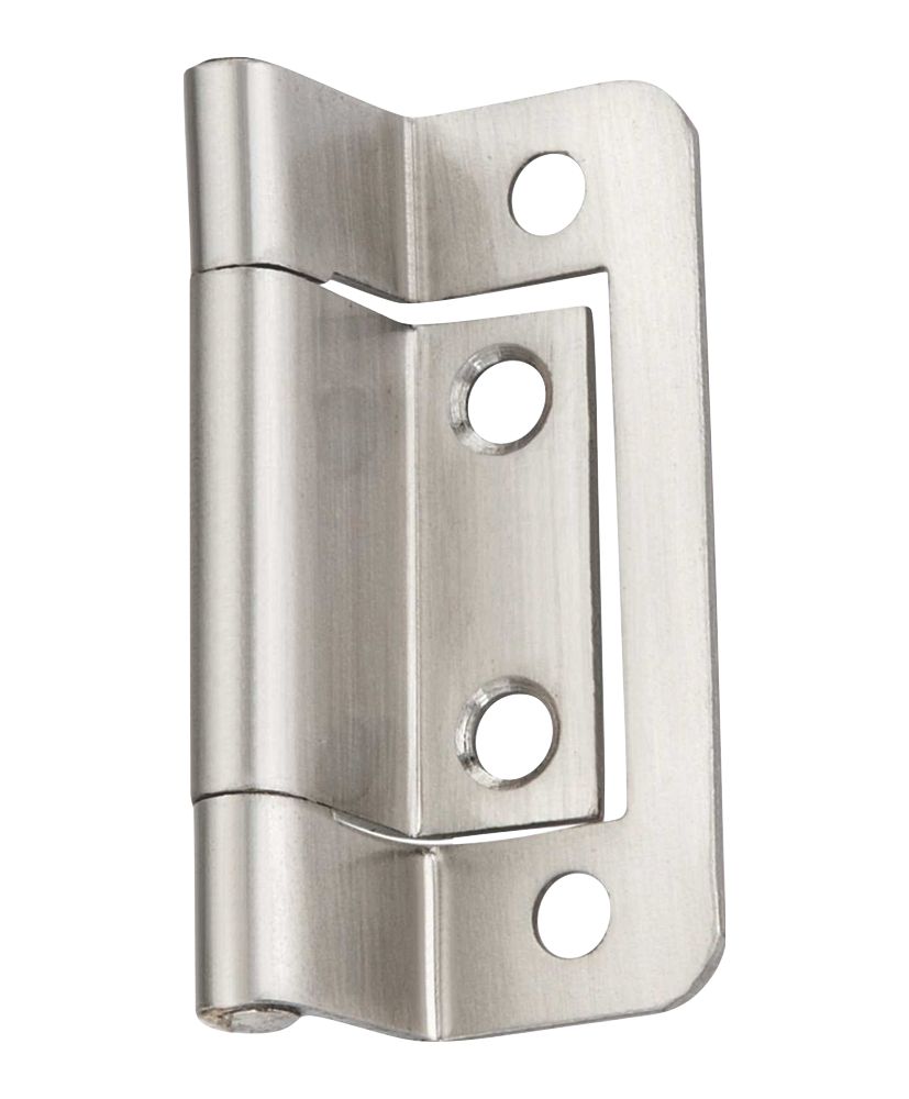 Image of Smith & Locke Satin Nickel Double Cranked Hinges 50mm x 64.6mm 2 Pack 