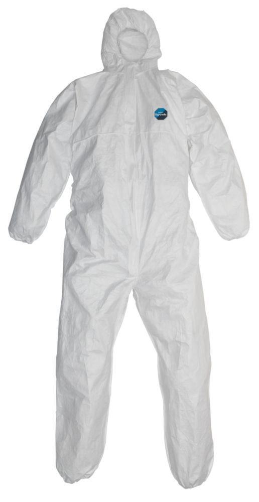 Image of DuPont Tyvek Classic Hooded Coverall White X Large 42-46" Chest 31" L 