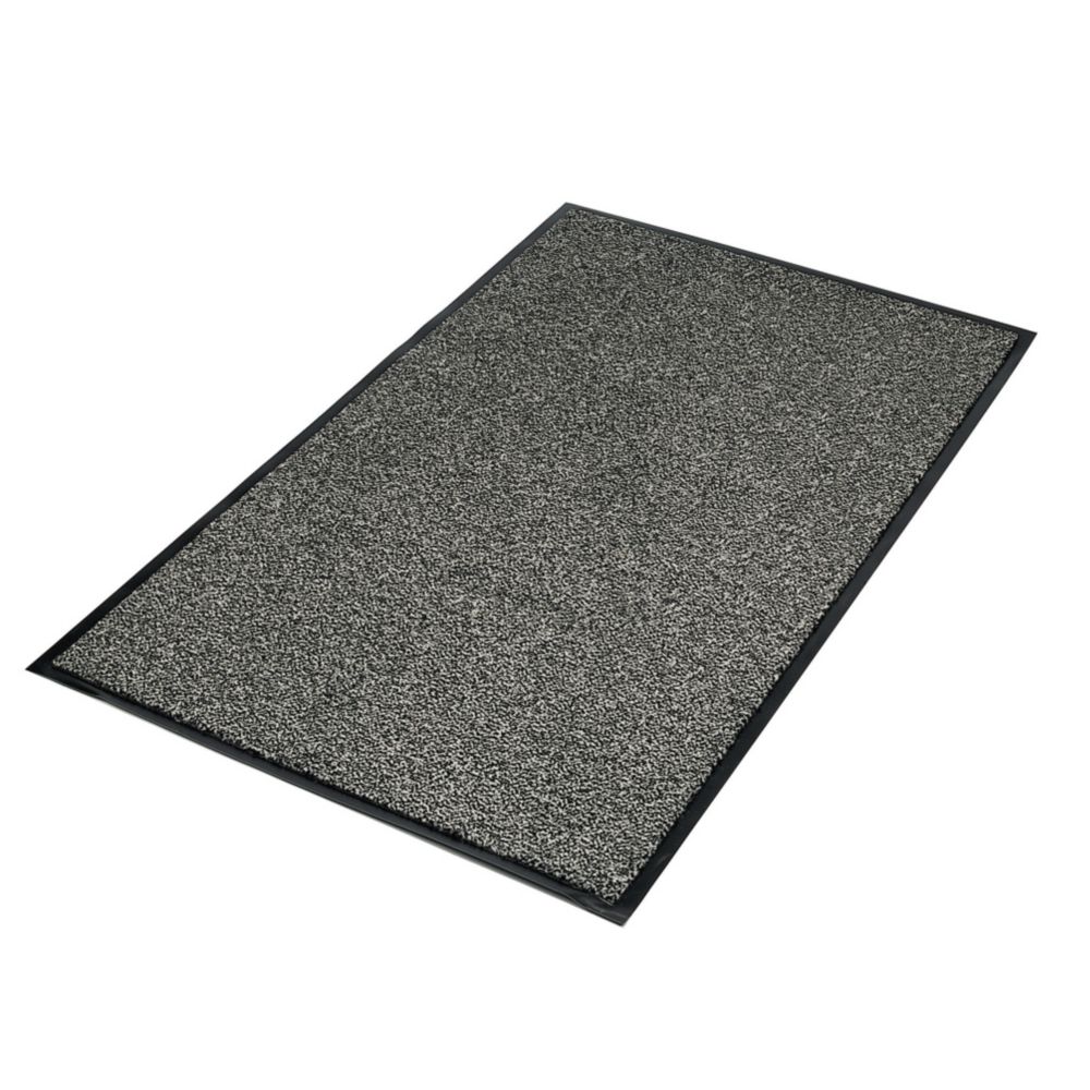 Image of COBA Europe Vyna-Plush Entrance Mat Black / Steel 1500mm x 900mm x 7mm 