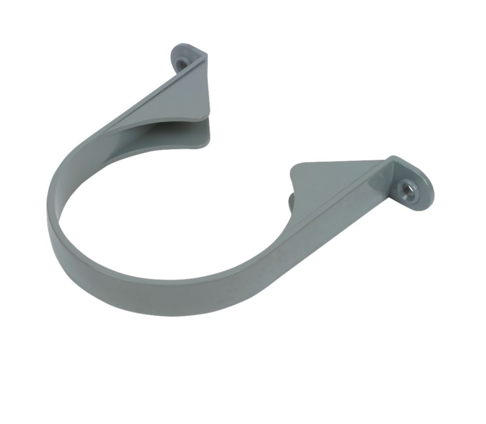 Image of FloPlast Pipe Clips Grey 110mm 5 Pack 