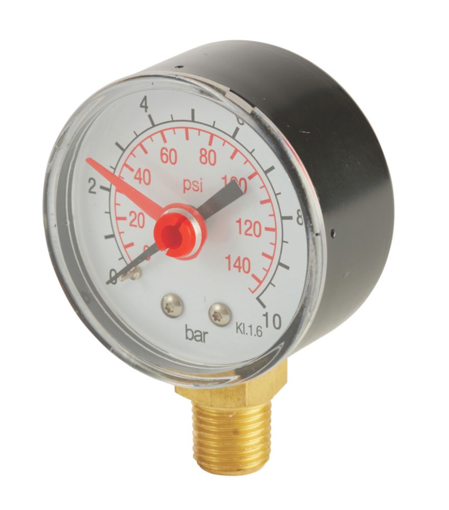 Image of Flomasta Bottom Connection Pressure Gauge 10bar 