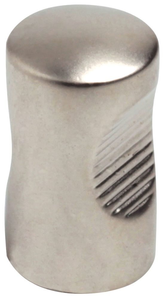 Image of Decorative Round Peg Cabinet Knobs Matt Nickel 14mm 2 Pack 