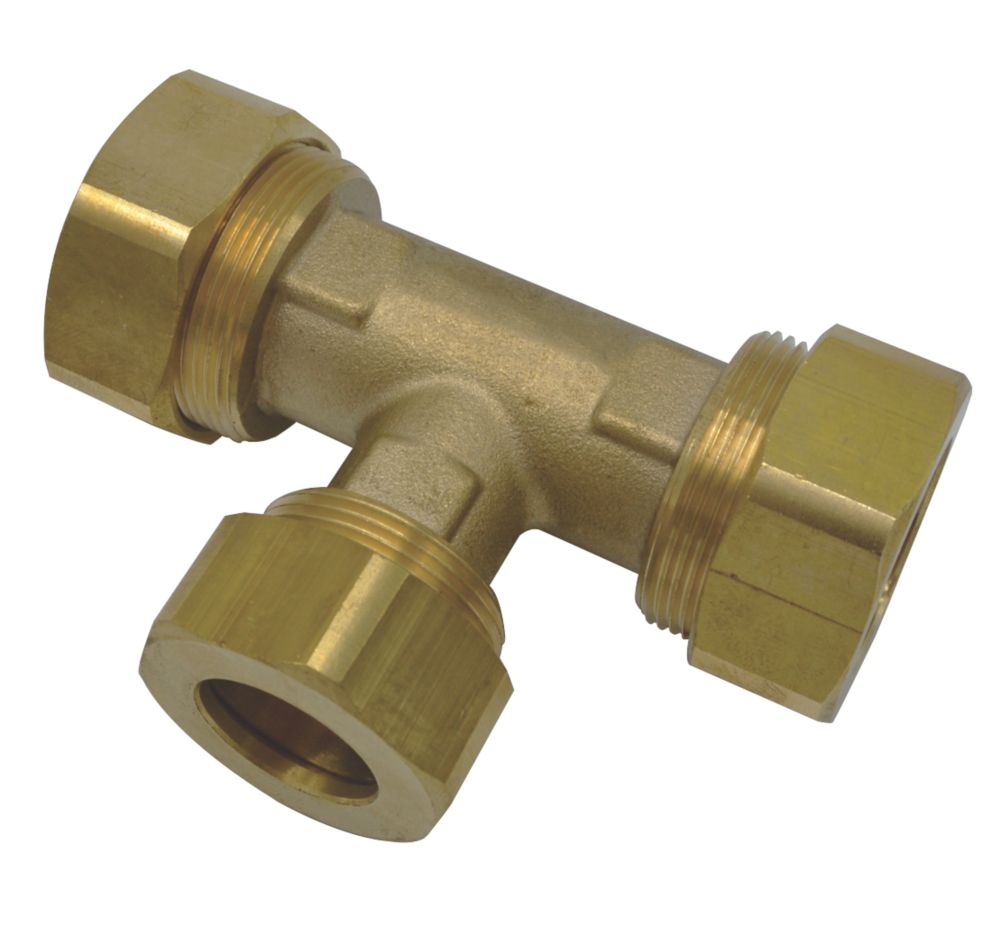 Image of Teslaflex TFXT201520 Compression Fitting Reducing Tee 22mm x 22mm x 15mm 