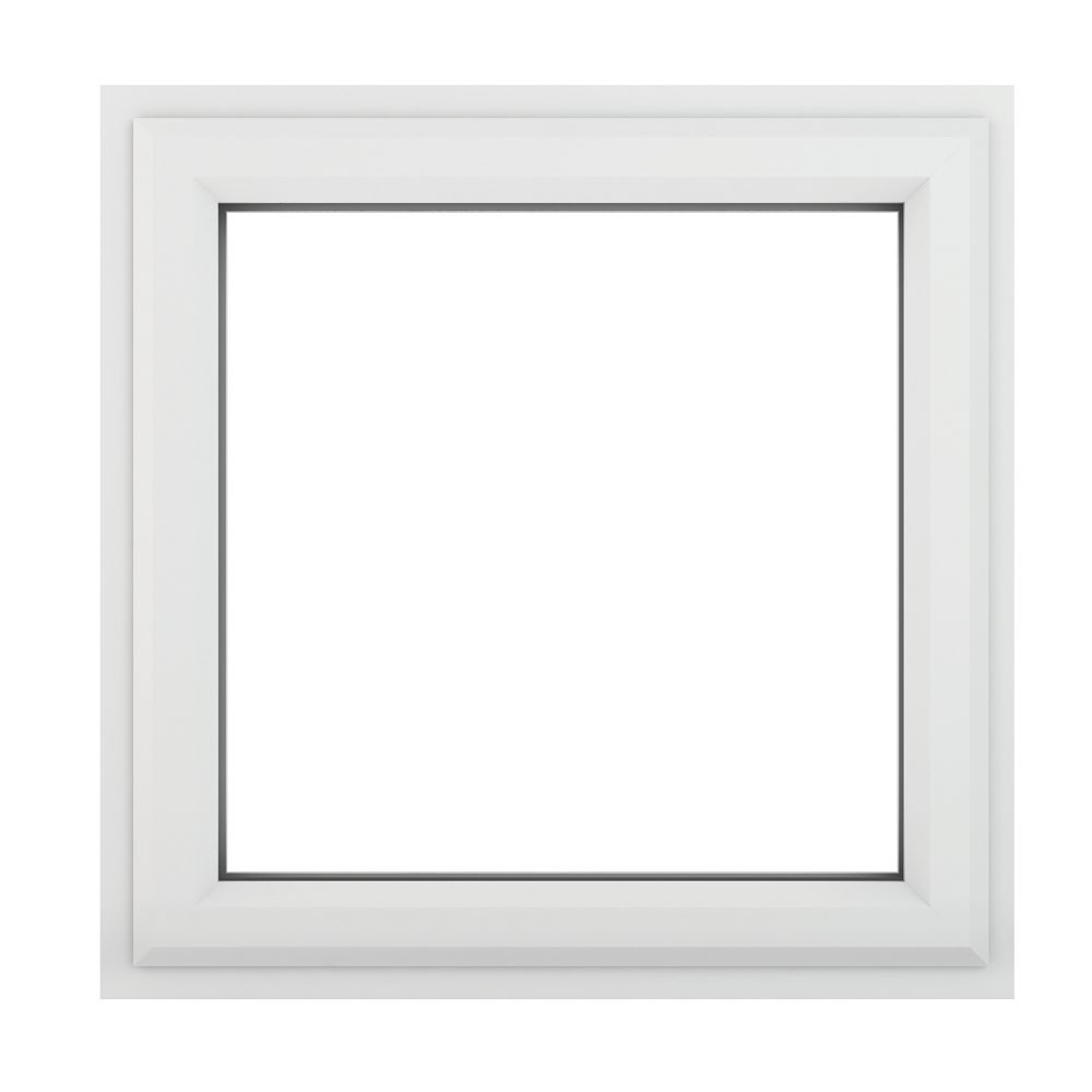 Image of Crystal Top Opening Clear Triple-Glazed Casement White uPVC Window 820mm x 820mm 