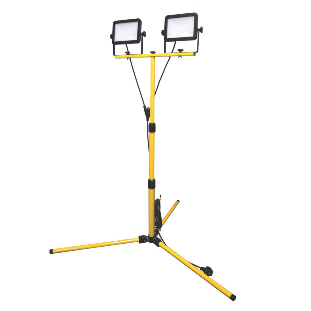 Image of LAP LED Mains Portable Work Light with Tripod 2 x 20W 2 x 2000lm 220-240V 