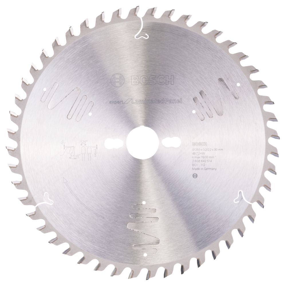 Image of Bosch Expert Laminate Panel Circular Saw Blade 250mm x 30mm 48T 