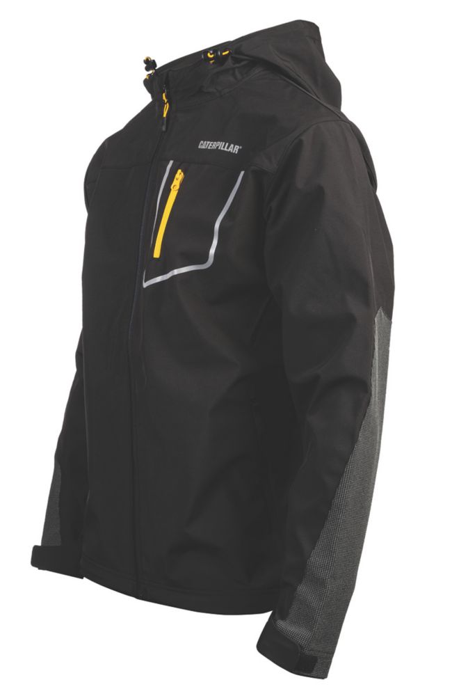 Image of CAT Capstone Hooded Soft Shell Jacket Black Large 42-44" Chest 