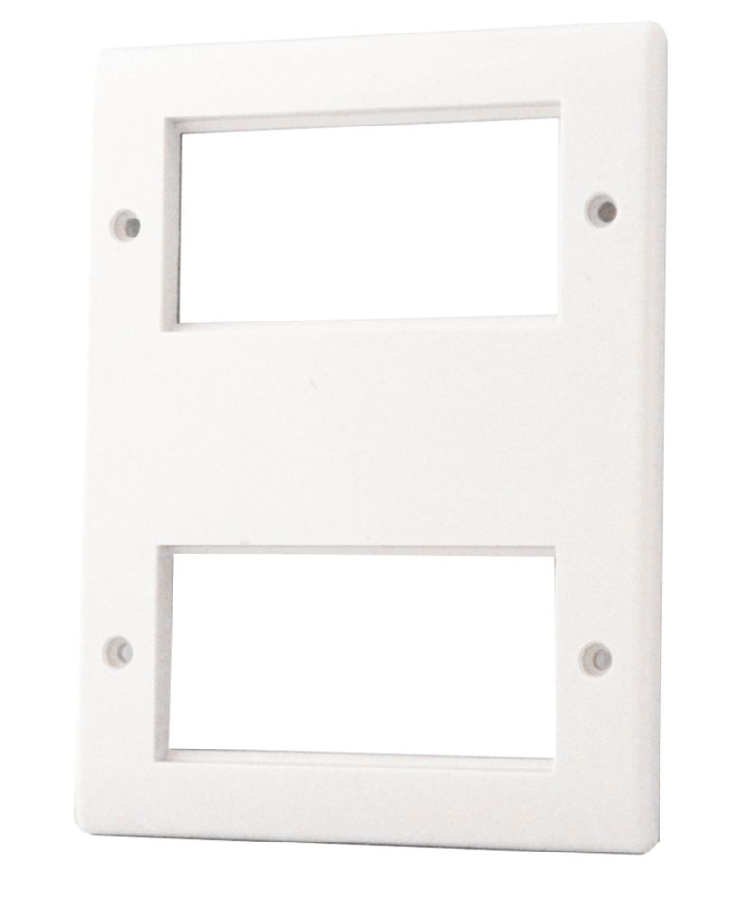 Image of British General 8-Module Modular Faceplate White 