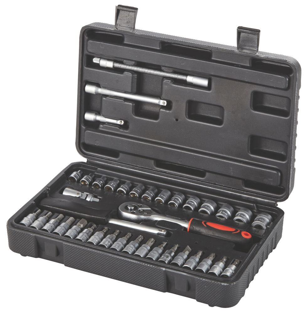 Image of 1/4" Drive Standard Socket Set 38 Pieces 