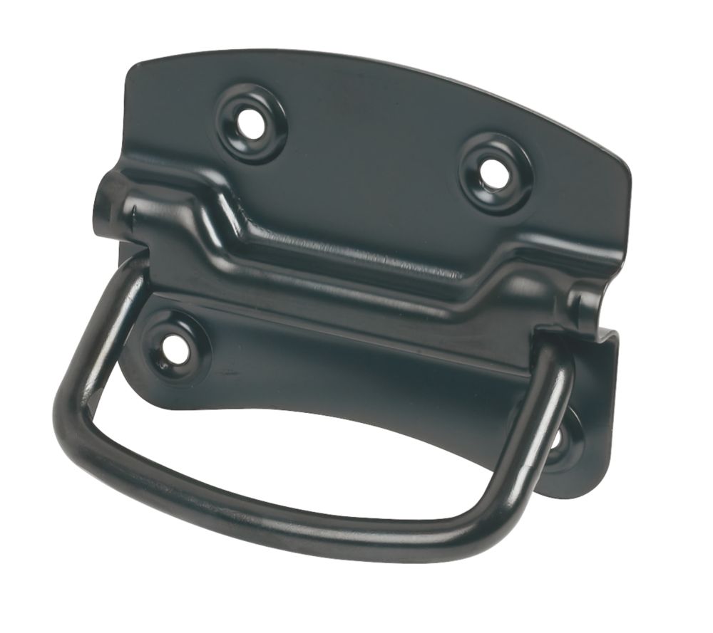 Image of Chest Handles 105mm Black Powder-Coated 2 Pack 