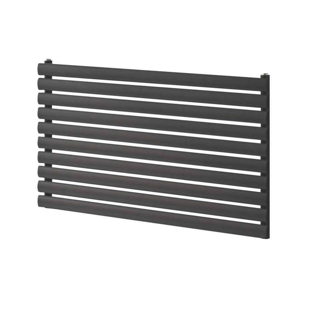 Image of Ximax Fortuna Horizontal Designer Radiator 584mm x 1200mm Black / Silver 2587BTU 