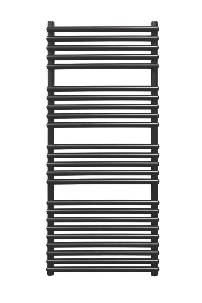 Image of Towelrads Iridio Designer Towel Radiator 1200m x 500mm Black 2098BTU 