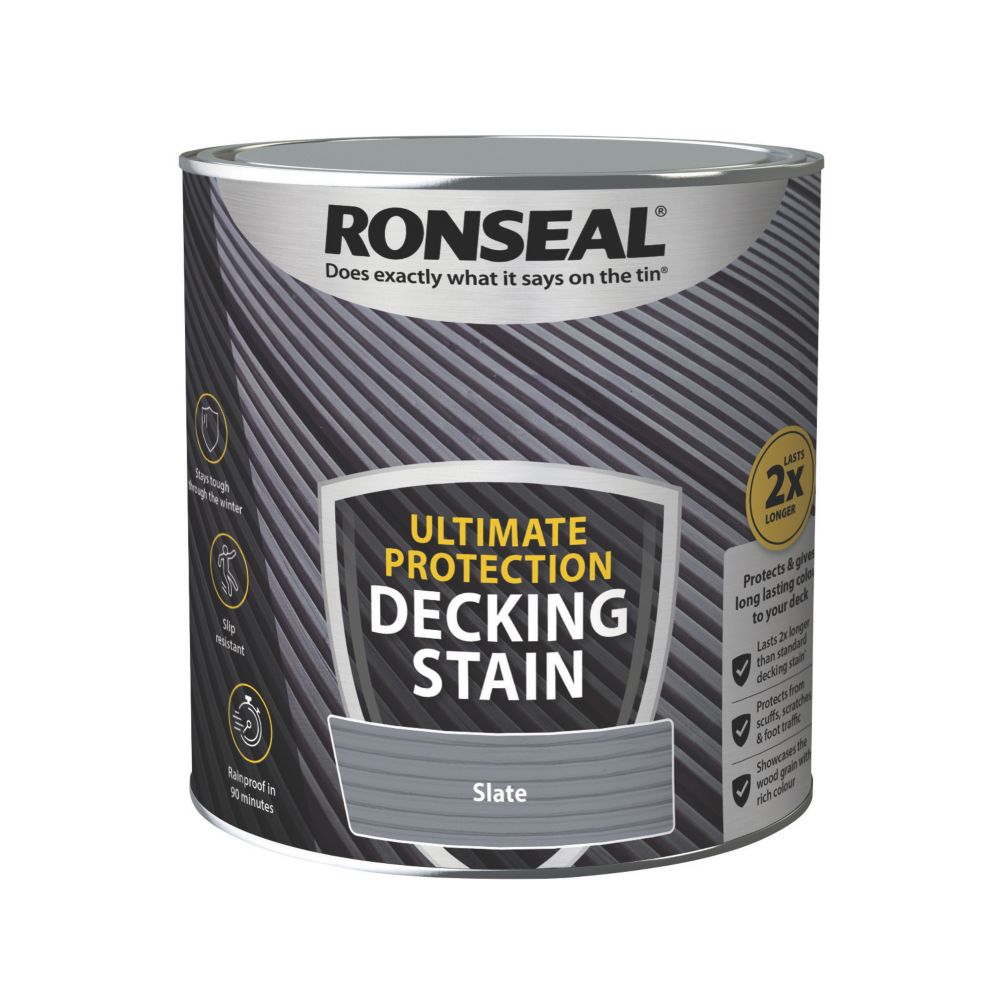 Image of Ronseal Ultimate Protection Decking Stain Slate 2.5Ltr 