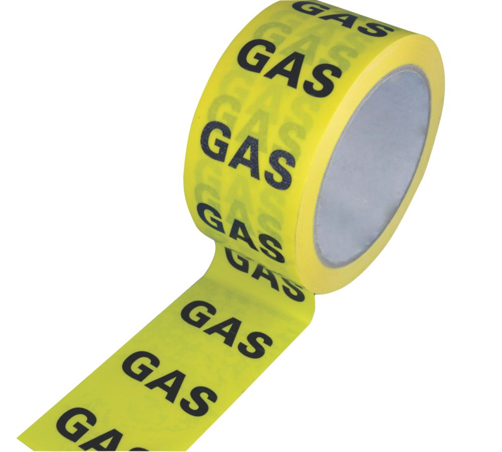 Image of Hayes UK Gas Identification Tape 33m x 50mm 