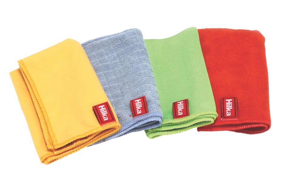 Image of Hilka Pro-Craft Polyester & Nylon Microfibre Cloth Set 4 Pieces 