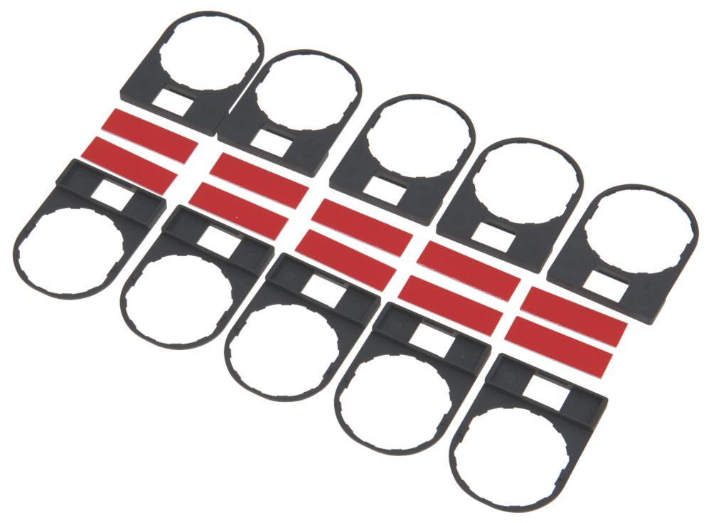 Image of Schneider Electric Dark Grey Legend Holder 90mm 10 Pack 