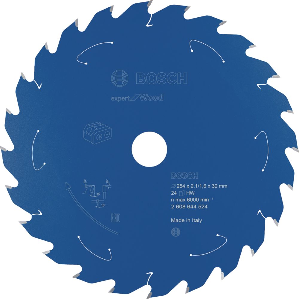 Image of Bosch Expert Wood Circular Saw Blade 254mm x 30mm 24T 