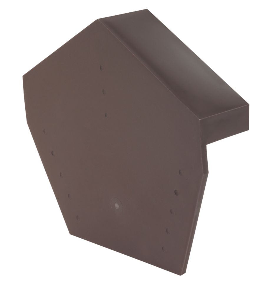 Image of Glidevale Brown Universal Dry Verge Angled Ridge Caps 2 Pack 