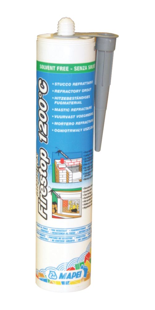 Image of Mapei Mapeflex Firestop 1200Â°C High Temperature Grout Grey 300ml 