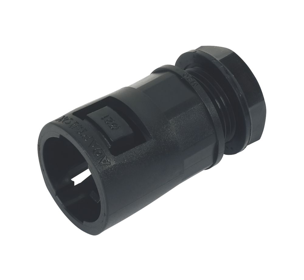 Image of Adaptaflex Type A Straight Fixed External Thread Adaptalok Fitting M20 x 21mm 10 Pack 
