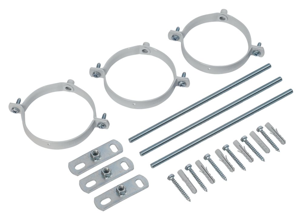 Image of Vaillant Adjustable Flue Support Clips 60/100mm 3 Pack 