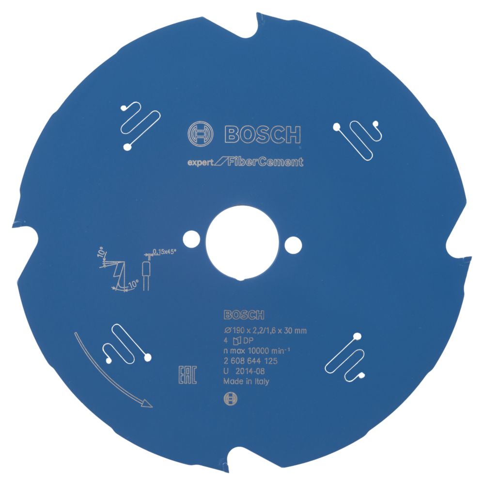 Image of Bosch Expert Fibre Cement Circular Saw Blade 190mm x 30mm 4T 