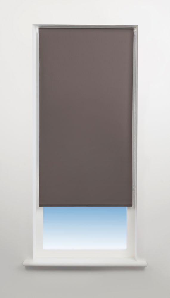 Image of Universal Polyester Roller Non-Blackout Blind Chocolate 900mm x 1700mm Drop 