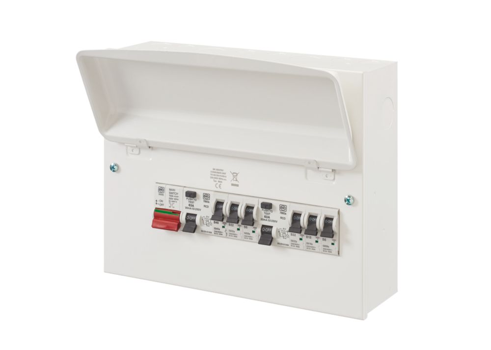 Image of MK Sentry 12-Module 6-Way Populated Dual RCD Consumer Unit 