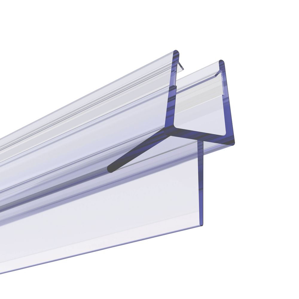 Image of Aqualux Shower Enclosure Blade & Deflector Seal Clear 8mm x 1000mm 