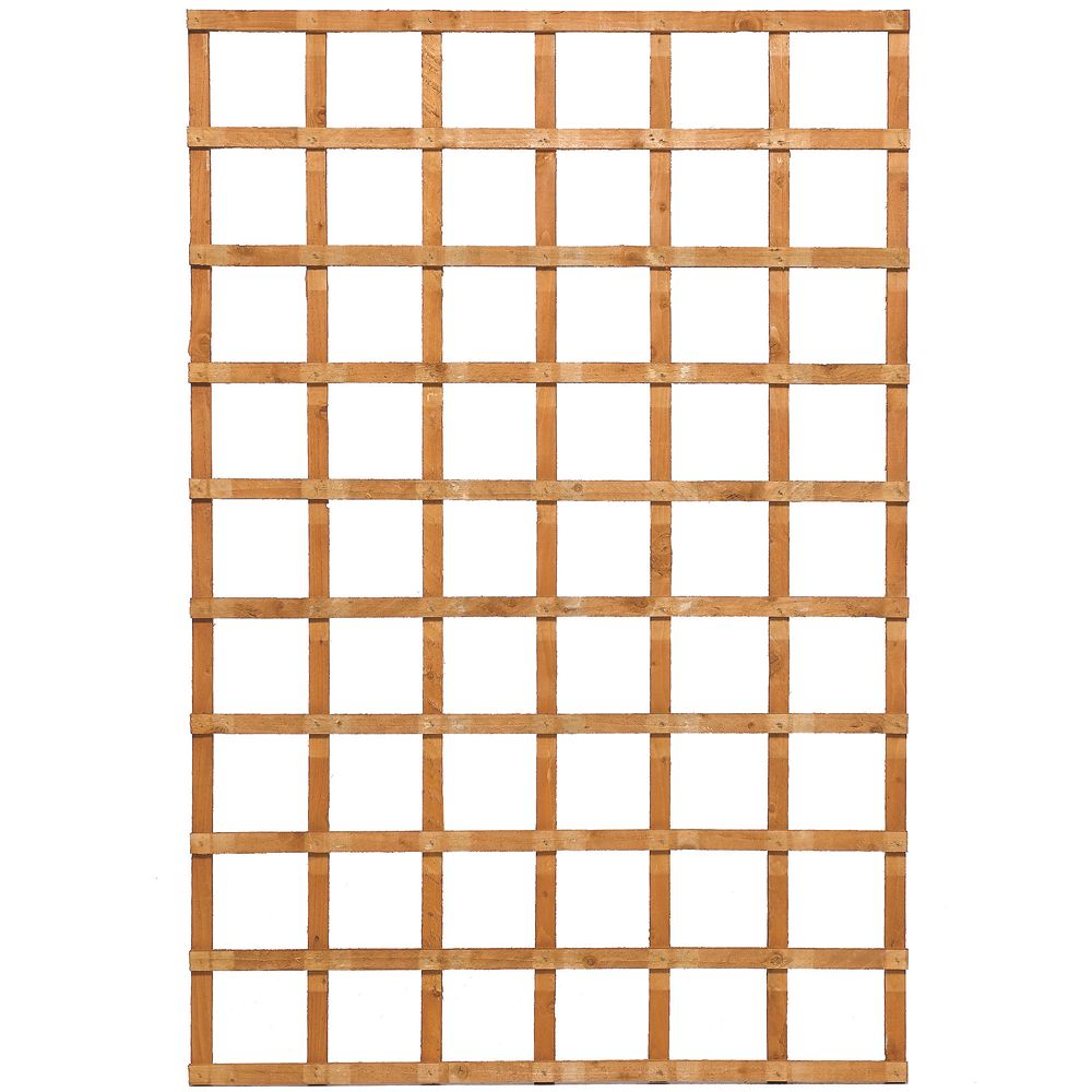 Image of Rowlinson Softwood Rectangular Heavy Duty Trellis 4' x 6' 3 Pack 