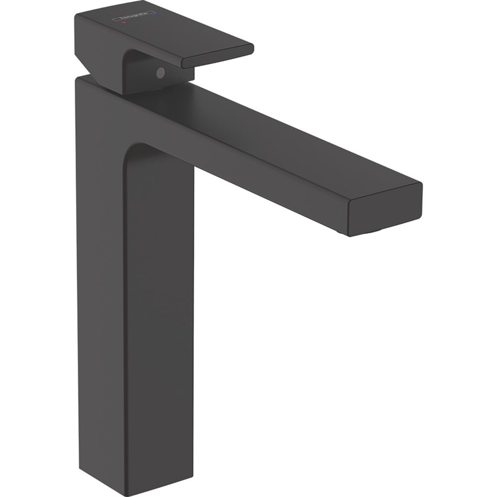 Image of Hansgrohe Vernis Shape 190 Basin Mixer with Isolated Water Conduction Matt Black 