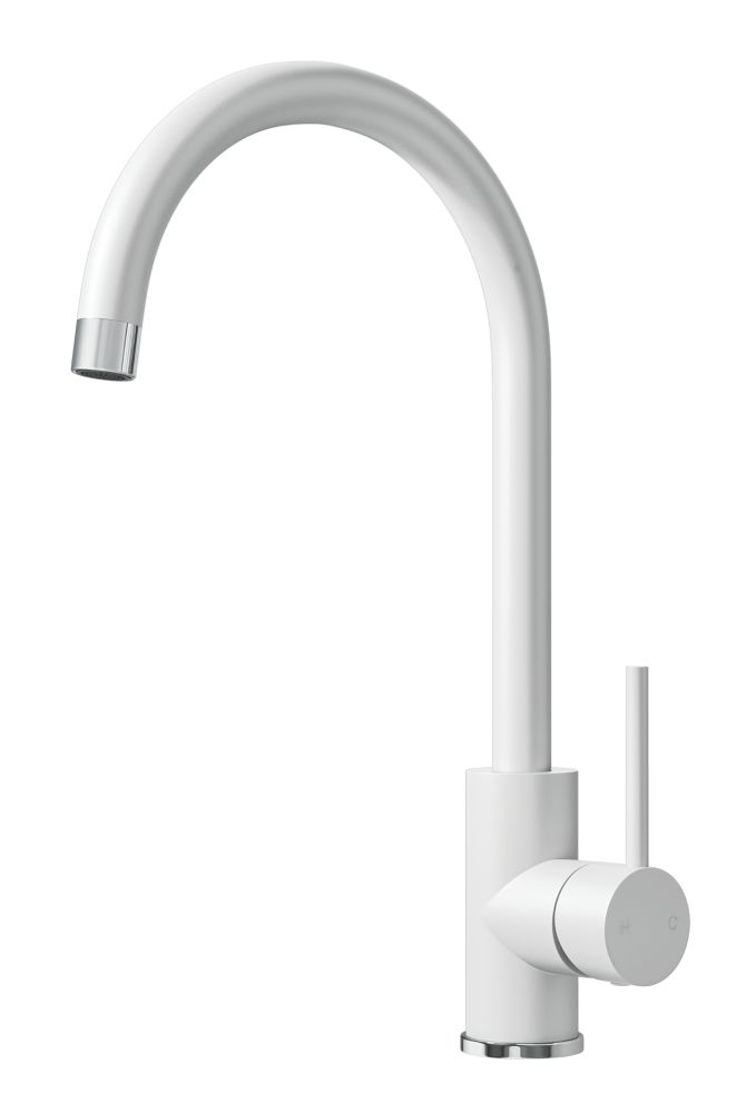 Image of ETAL Sorrento Single Lever Kitchen Mixer Tap Matt White 