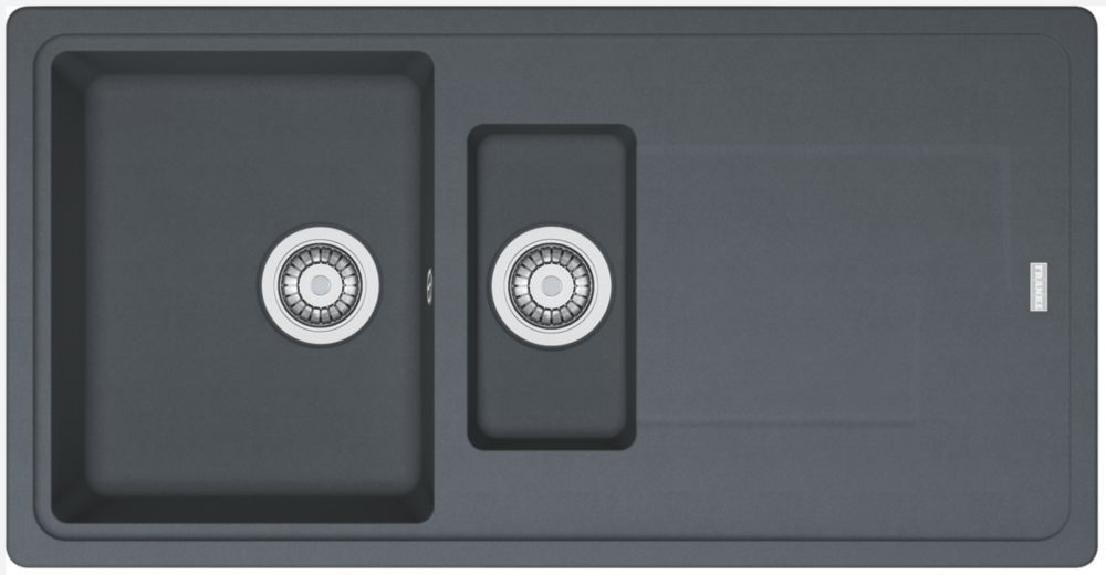 Image of Franke Titan 1.5 Bowl Composite Kitchen Sink Graphite Reversible 970mm x 500mm 