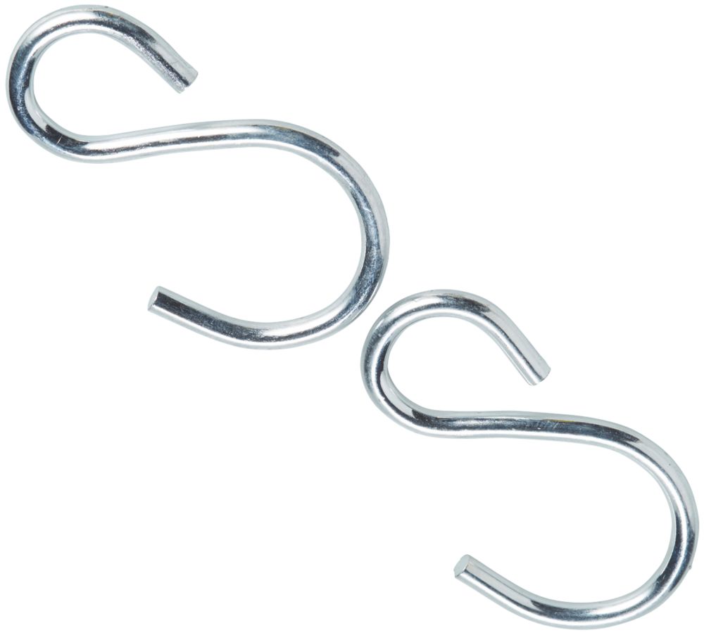 Image of Diall S-Hooks Zinc-Plated 90 x 6mm 2 Pack 