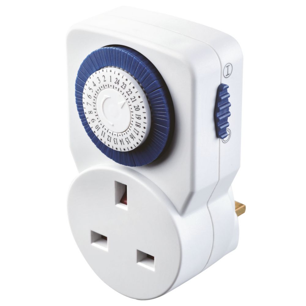 Image of Masterplug TMS24 Mechanical Plug-In & Plug-Through Timer 