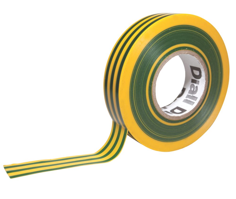 Image of Diall 510 Insulating Tape Green / Yellow 33m x 19mm 