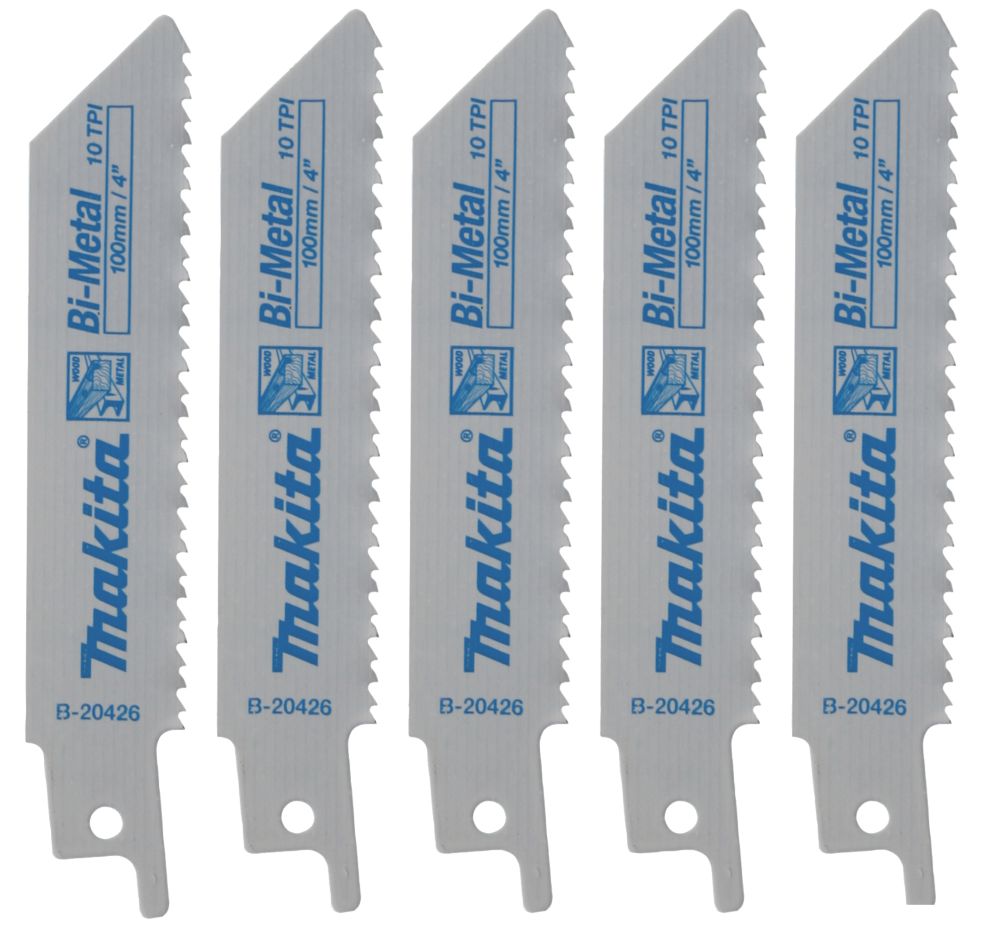 Image of Makita B-20426 Multi-Material Reciprocating Saw Blades 100mm 5 Pack 