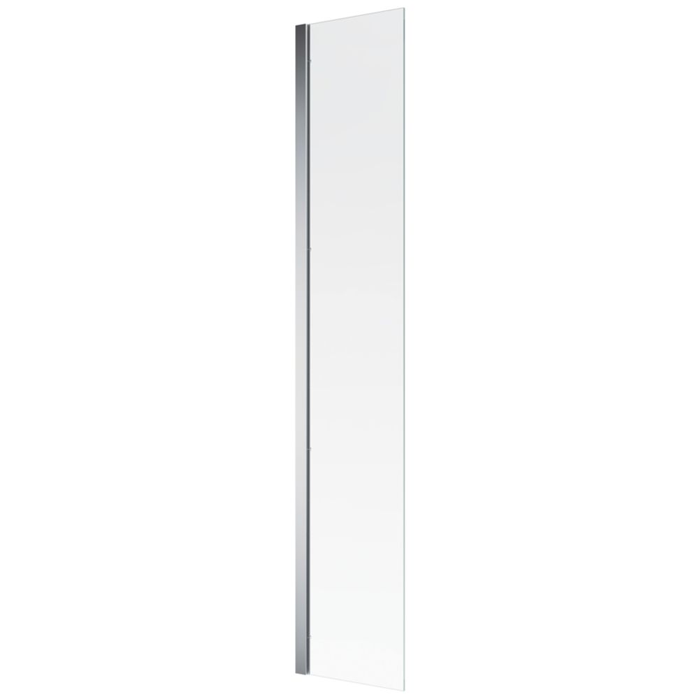 Image of Mira Elevate Semi-Frameless Chrome Mini Bathscreen Static Panel 300mm x 1450mm 