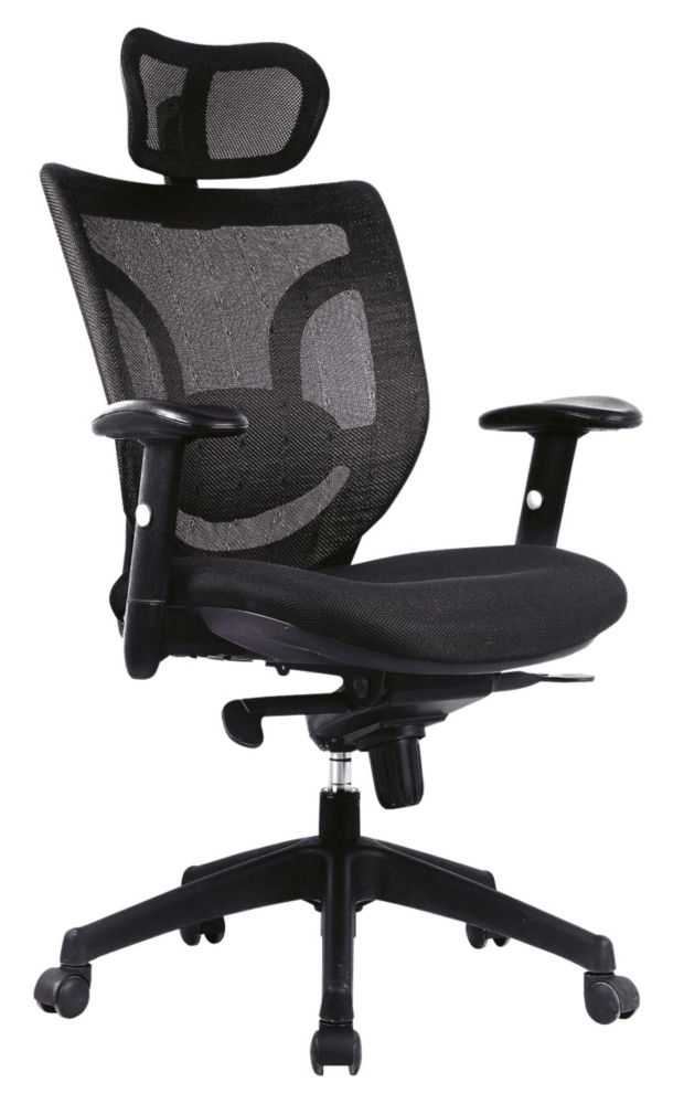 Image of Nautilus Designs Newton High Back Executive Chair Black 