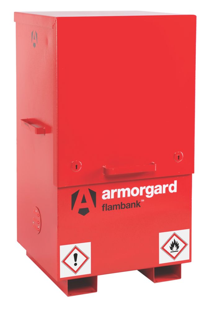 Image of Armorgard Flambank Hazardous Storage Chest Red 765mm x 675mm x 1270mm 