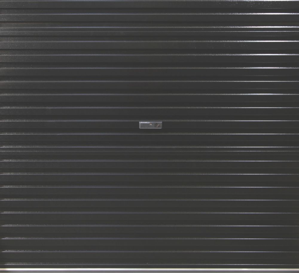 Image of Gliderol 7' 10" x 7' Non-Insulated Steel Roller Garage Door Black 