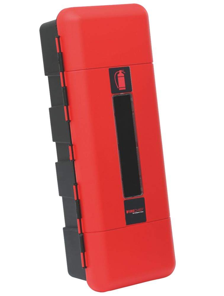 Image of Firechief 106-1002 Single Extinguisher Cabinet 12kg 335mm x 240mm x 865mm Red / Black 