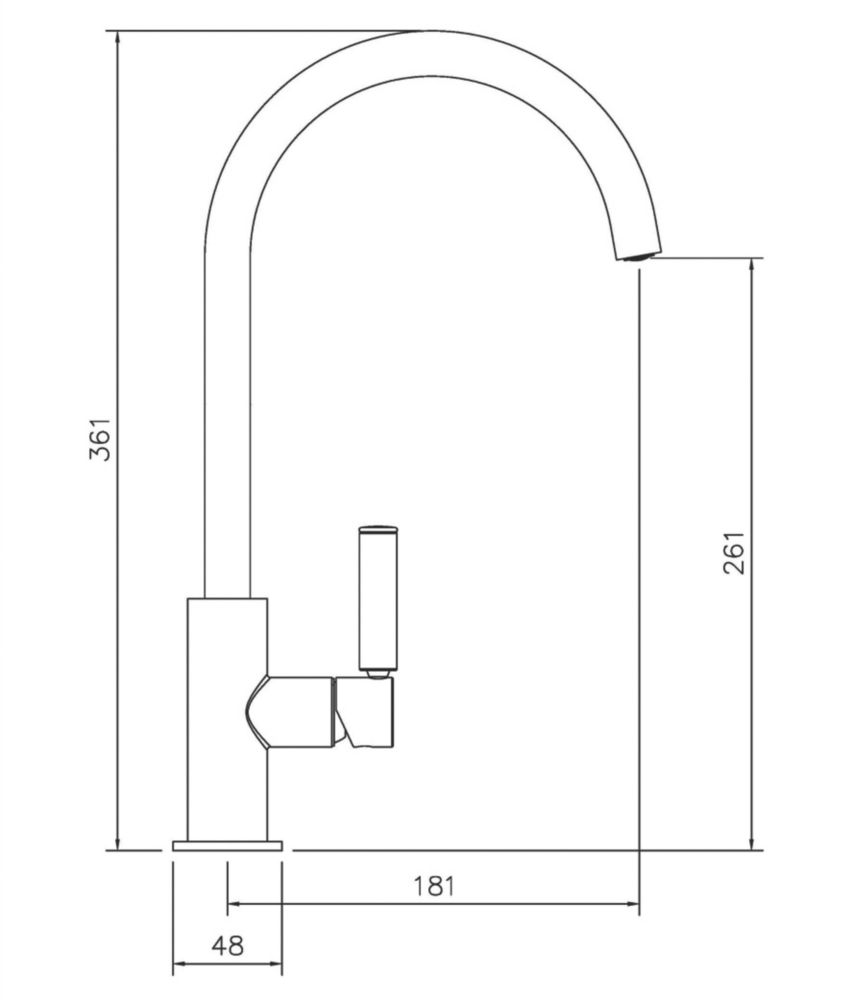 Image of Abode Globe Single Lever Mono Mixer Kitchen Tap Chrome 