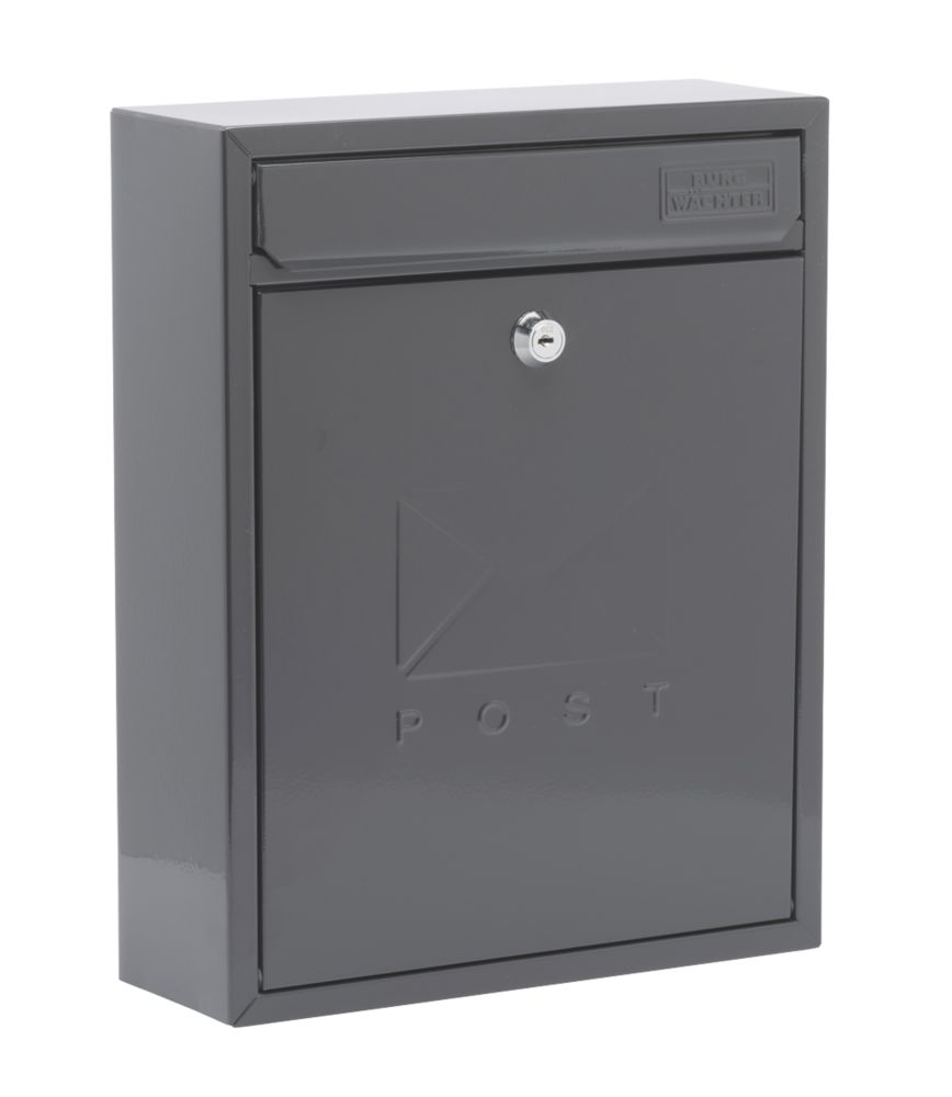 Image of Burg-Wachter Compact Post Box Black Powder-Coated 