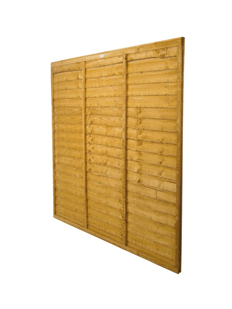 Image of Forest Lap Fence Panels 6 x 6' Pack of 3 