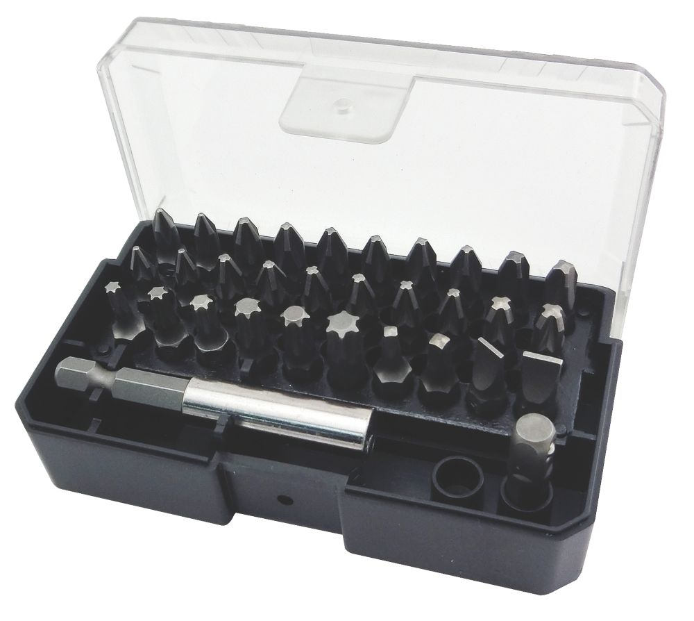 Image of 1/4" Hex Shank Mixed Screwdriver Bit Set 32 Pieces 