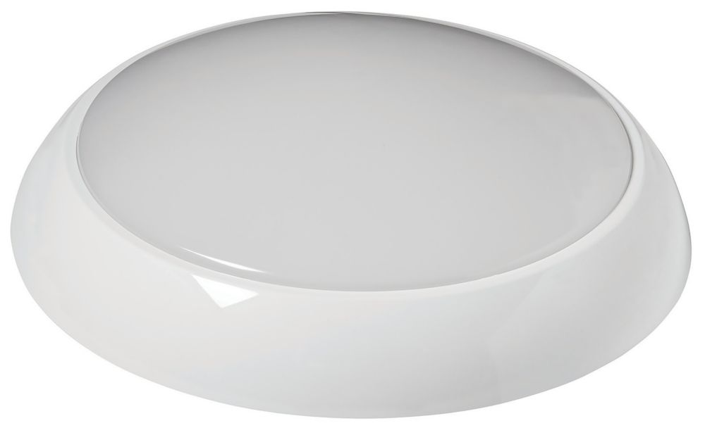 Image of Robus Golf Slim Indoor & Outdoor Round LED Bulkhead With Microwave Sensor White 10W 830 / 900 / 910lm 