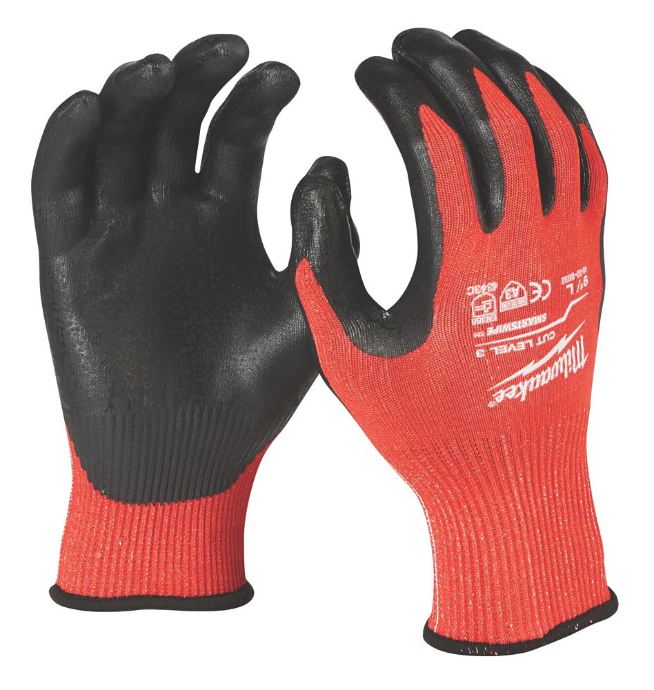 Image of Milwaukee Dipped Gloves Red Large 