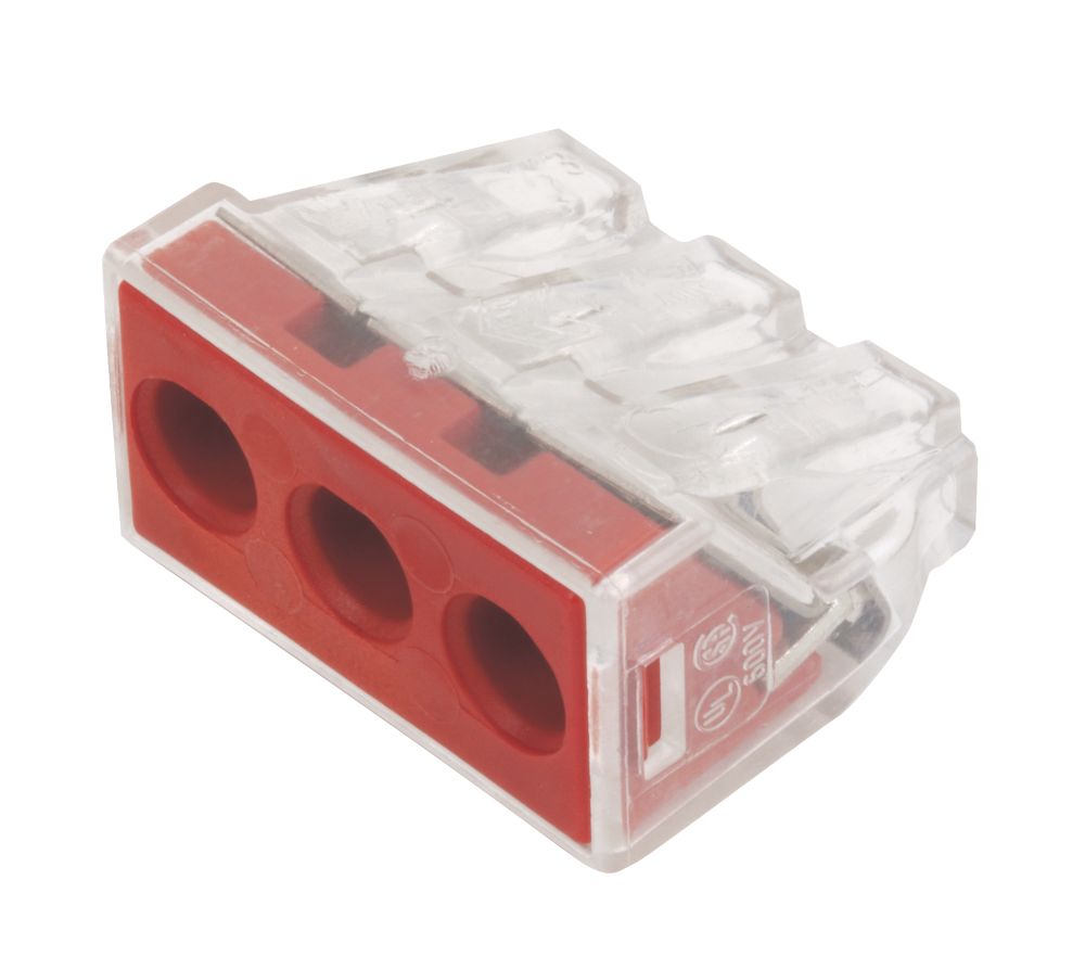 Image of Wago 41A 3-Way Push-Wire Connector 50 Pack 