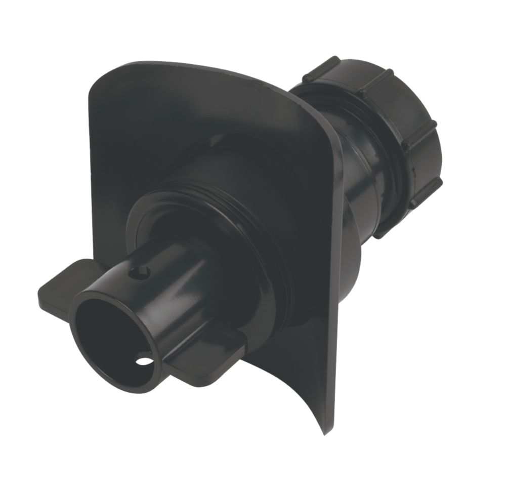 Image of McAlpine Mechanical Pipe Boss Connector Black 32mm 